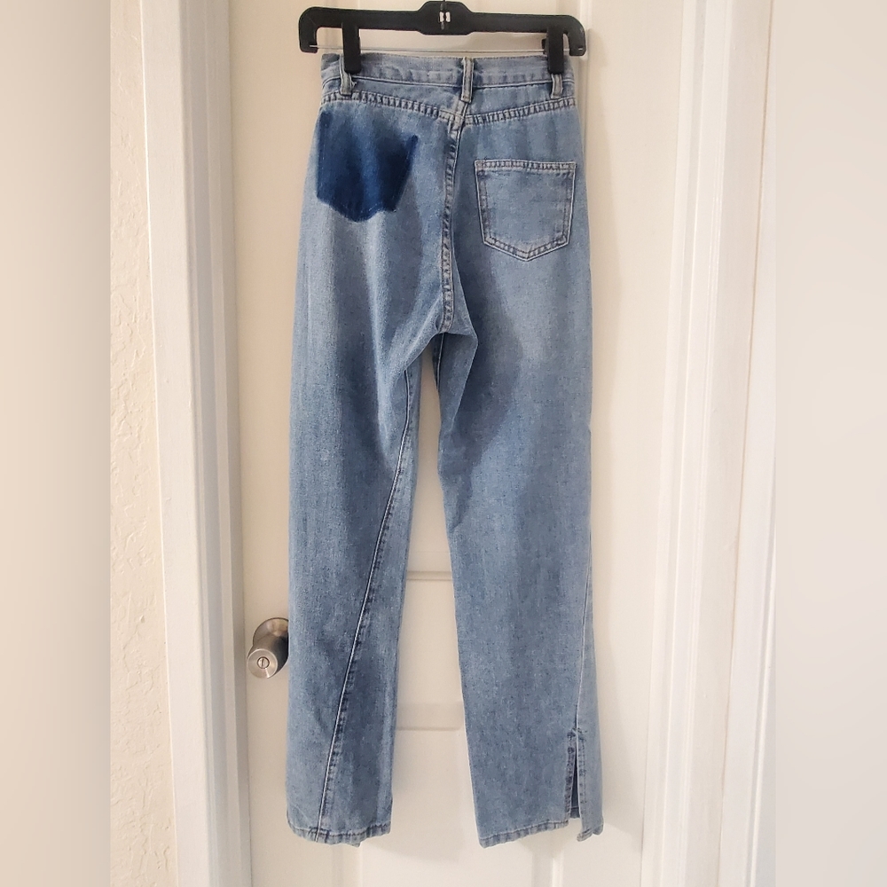 Ann Andelman Lizard Patch Denim Jeans - Picture 7 of 7